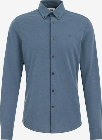 mėlyna WE Fashion Priglundantis modelis Marškiniai: priekis