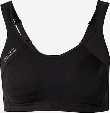 Bustier Soutien-gorge de sport SHOCK ABSORBER en noir : devant