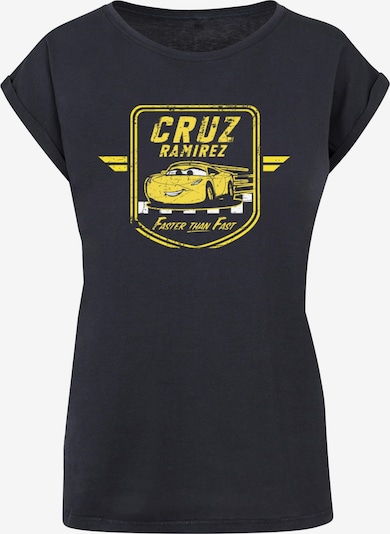 ABSOLUTE CULT T-Shirt 'Cars - Cruz Ramirez' in navy / gelb / weiß, Produktansicht