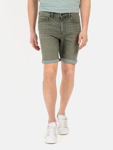 CAMEL ACTIVE Slimfit Colour Denim Shorts Slim Fit in Grün: predná strana