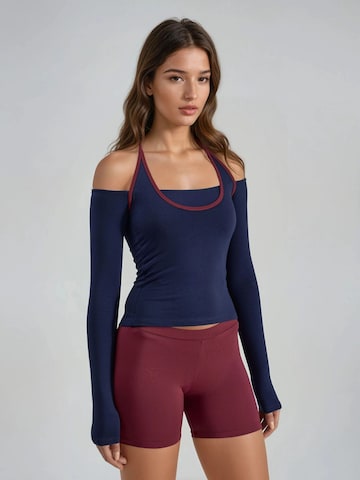 T-shirt Busem en bleu : devant