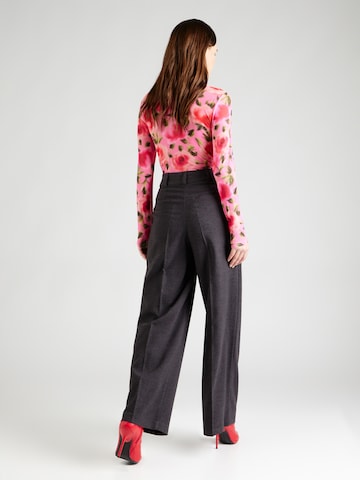 Wide Leg Pantalon à plis TOPSHOP en violet