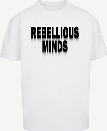 T-Shirt 'Rebellious Minds' Merchcode en blanc : devant