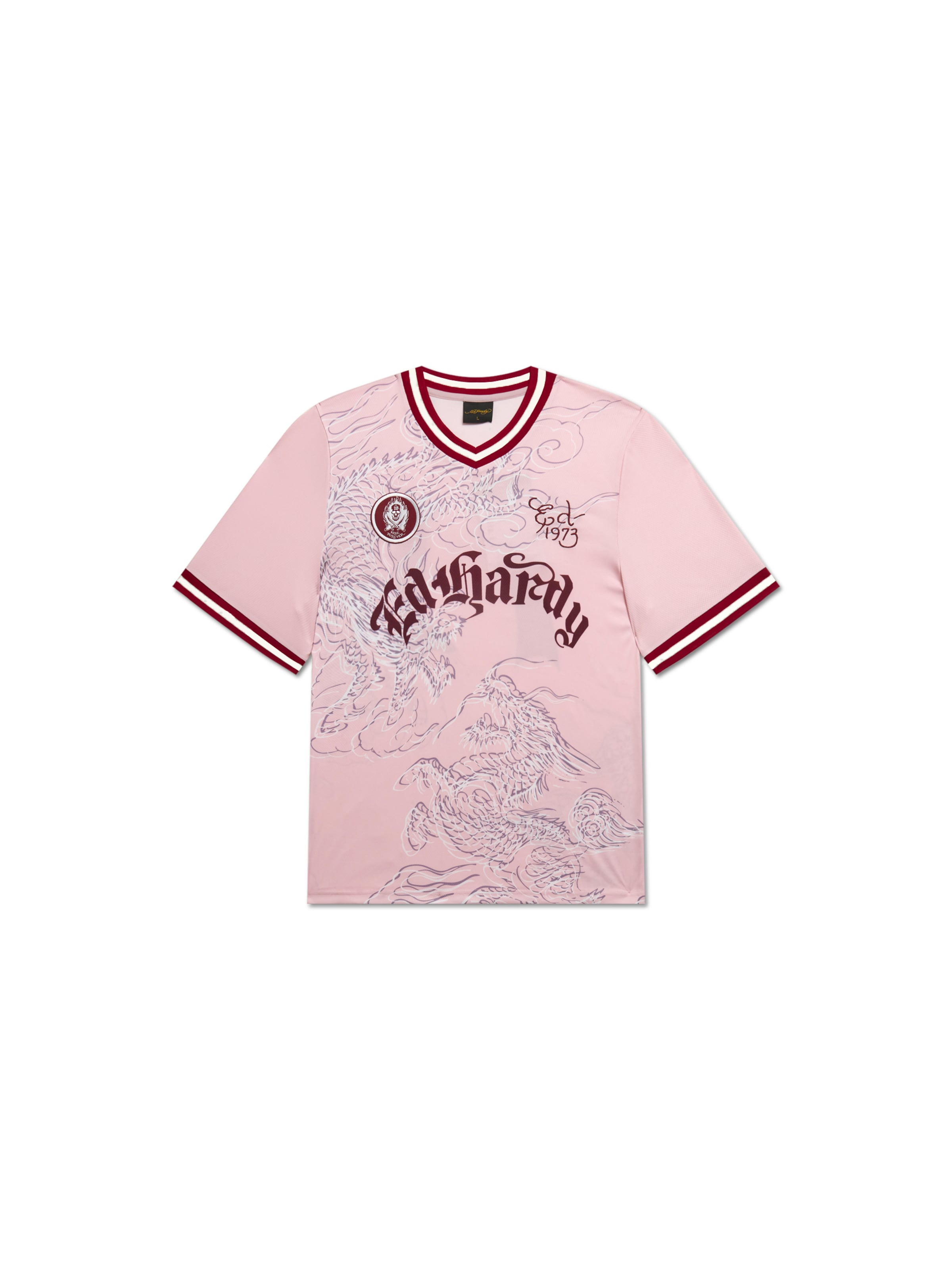 Ed Hardy Bluser & t-shirts 'Soaring Dragon Football' i pink: forside