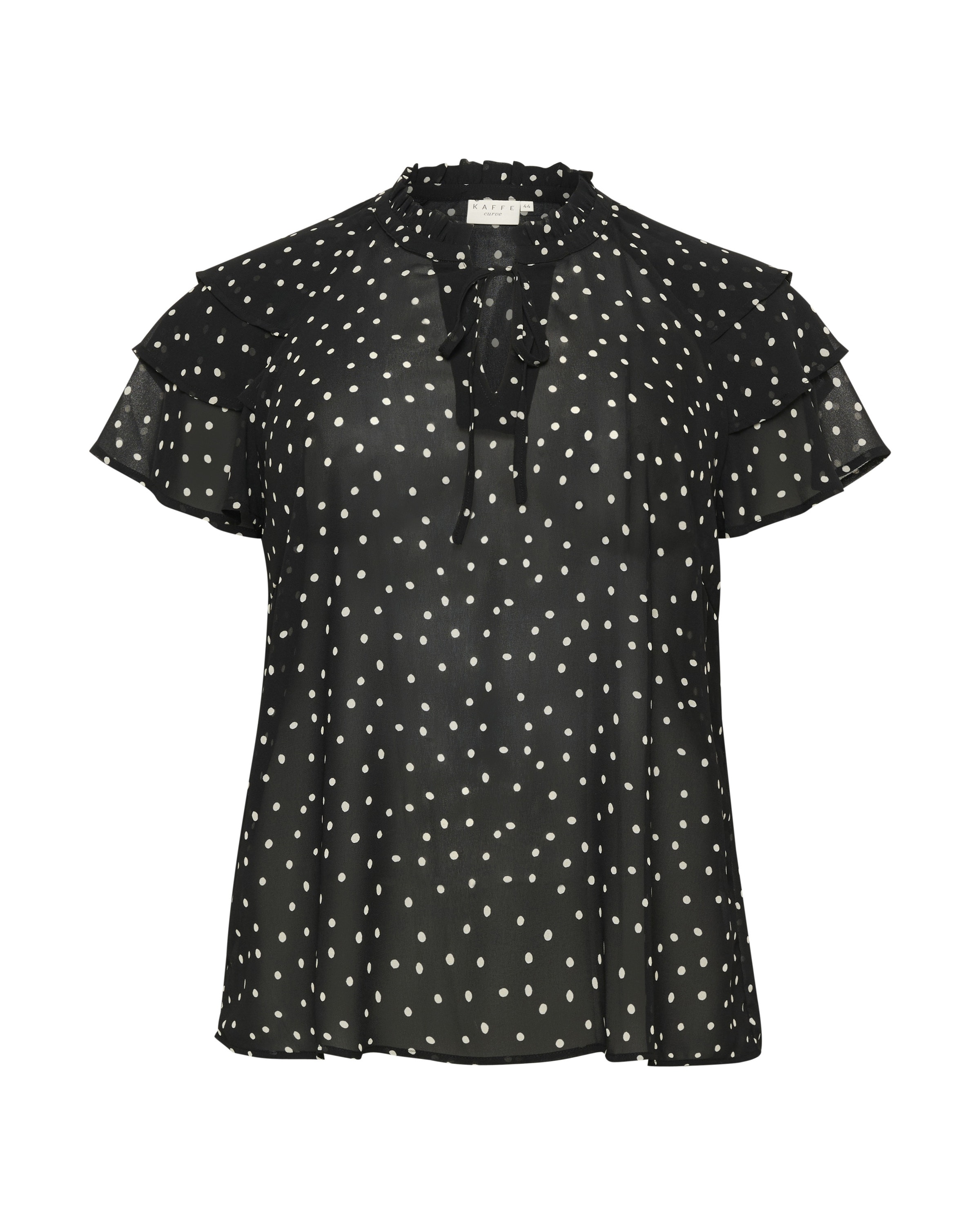 KAFFE CURVE Blouse 'KC Sallie' in Black: front