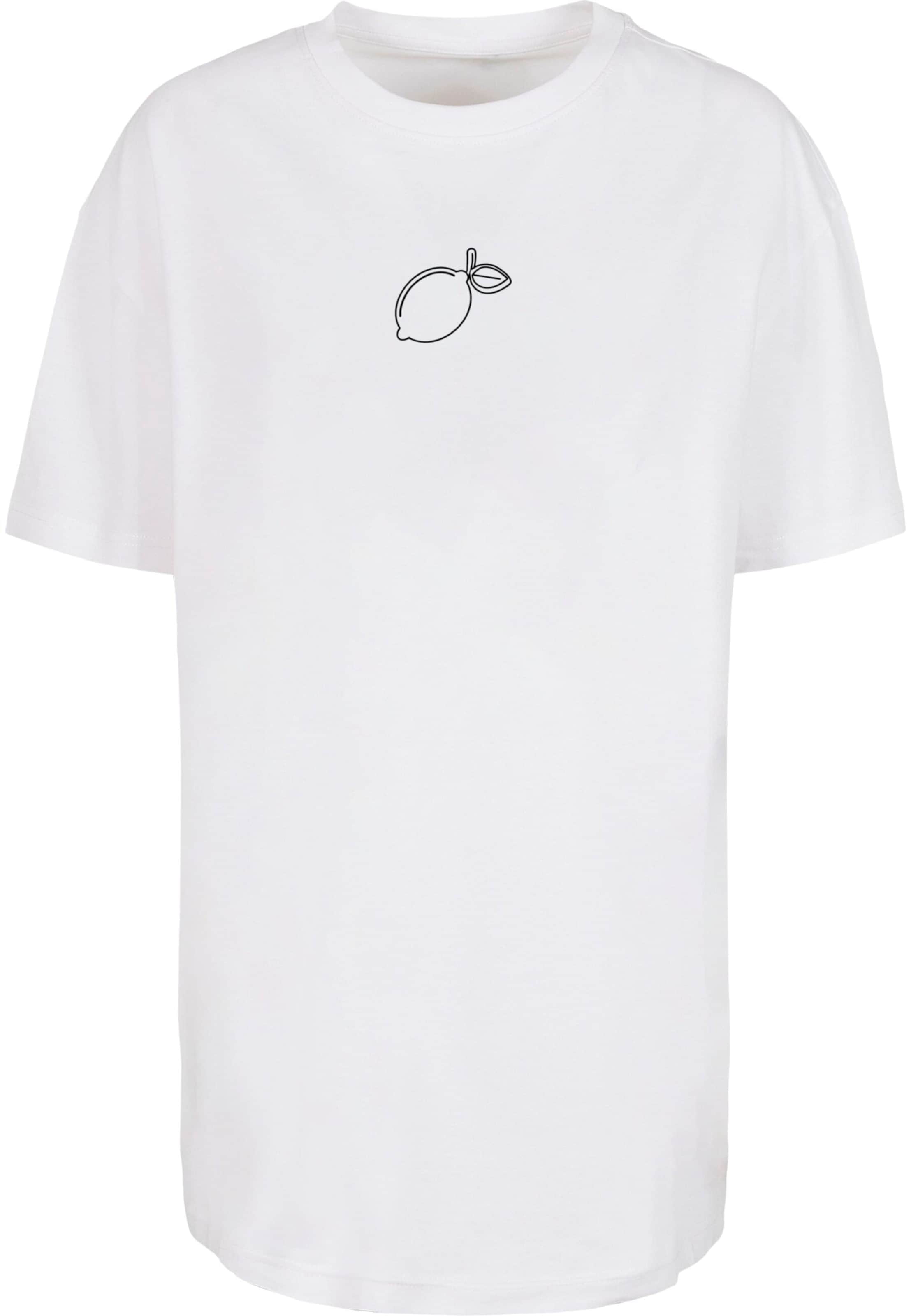 Merchcode T-Shirt 'Summer - Lemon' in Weiß: Vorderseite