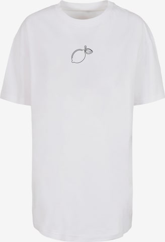 Merchcode T-Shirt 'Summer - Lemon' in Weiß: Vorderseite