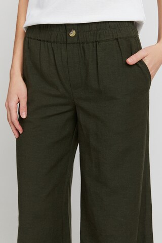 Wide Leg Pantalon 'MADDIE' Fransa en vert