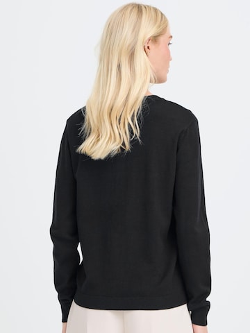Oxmo Gebreid vest ' OXAIDA ' in Zwart