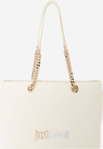 Cabas 'LETTERING' Just Cavalli en blanc : devant