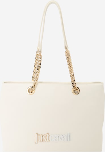 Just Cavalli Ostoskassi 'LETTERING' värissä valkoinen, Tuotenäkymä