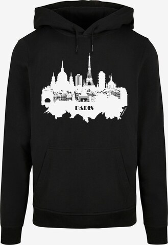 F4NT4STIC Sweatshirt 'Cities Collection - Paris skyline' in Zwart: voorkant