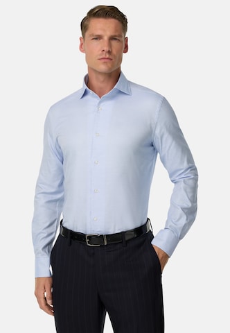 Boggi Milano Regular fit Button Up Shirt in Blue: front