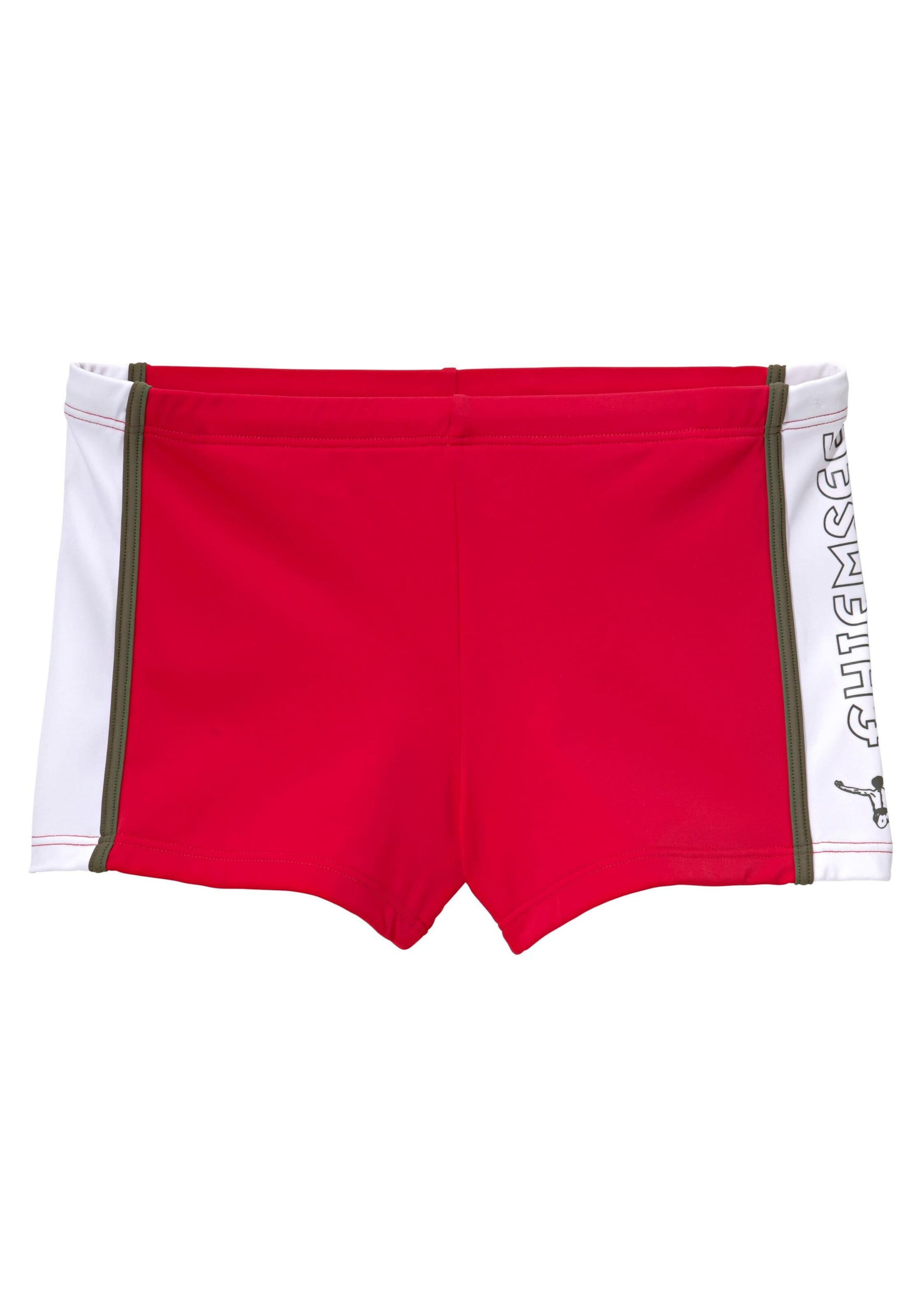 CHIEMSEE Athletic Swim Trunks in Red: front