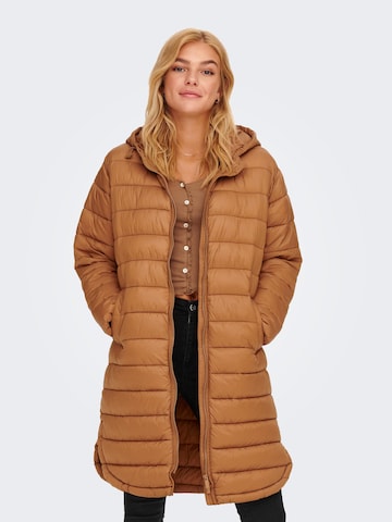 Manteau d’hiver 'Melody' ONLY en marron : devant