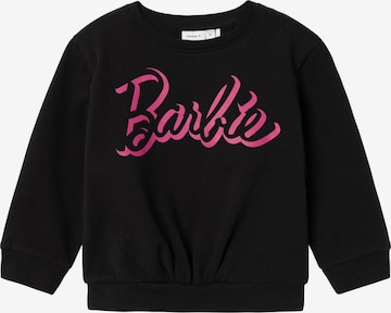 NAME IT Sweatshirt 'DALMA BARBIE' in Black: front