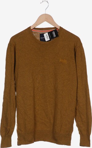 Superdry Sweater & Cardigan in XL in Yellow: front