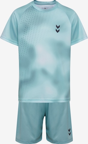 Hummel Regular fit Trainingspak in Blauw: voorkant
