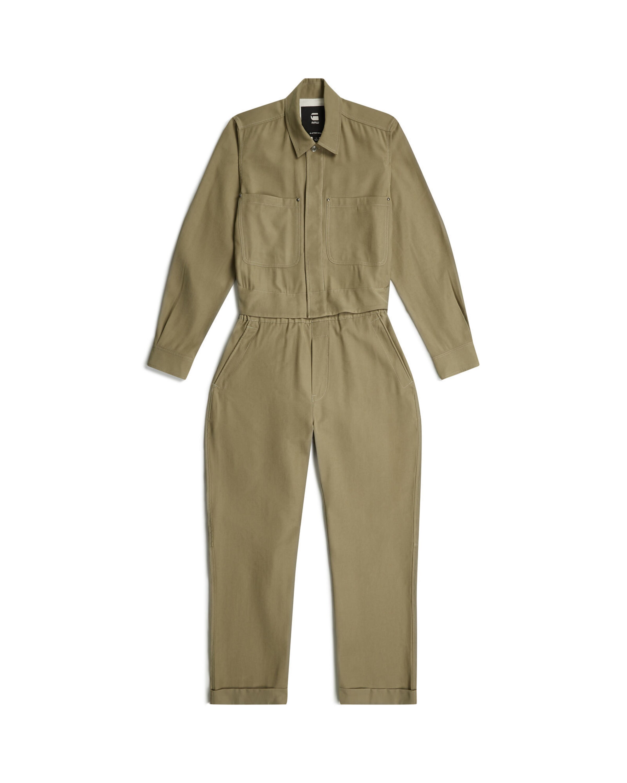 G-STAR Jumpsuit 'Army' in Groen: voorkant