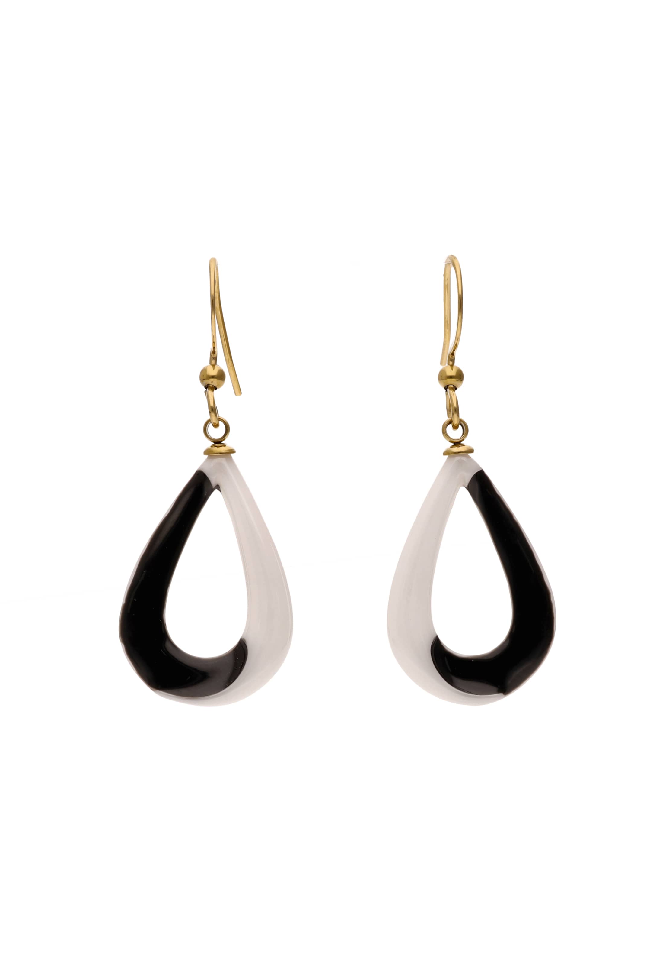 usha WHITE LABEL Ohrringe in Schwarz: Vorderseite