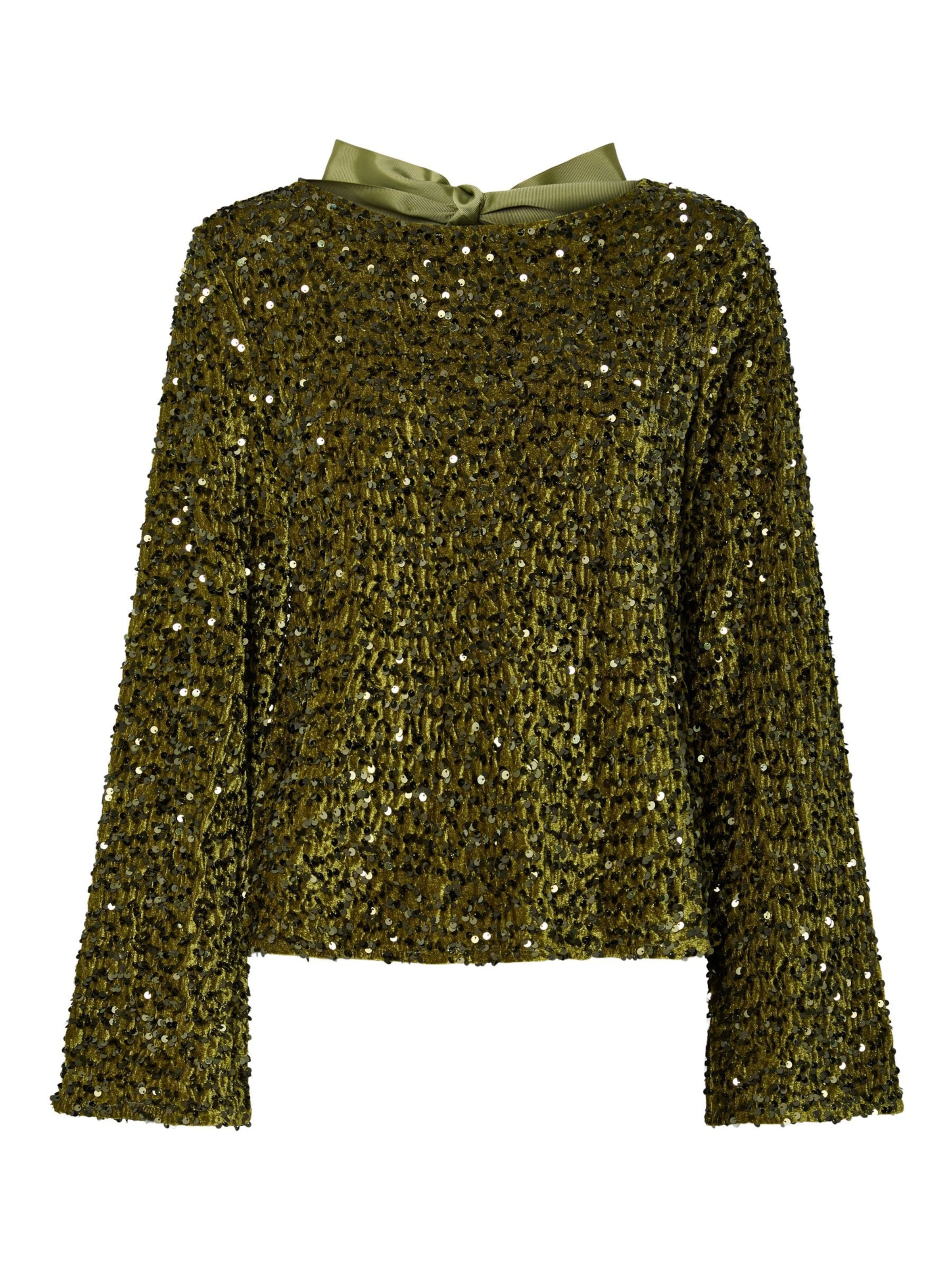 PIECES Bluse 'PCKAM' i grøn: forside