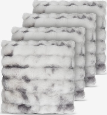 Aspero Kissenbezug ' Milan ' in Grau: Vorderseite