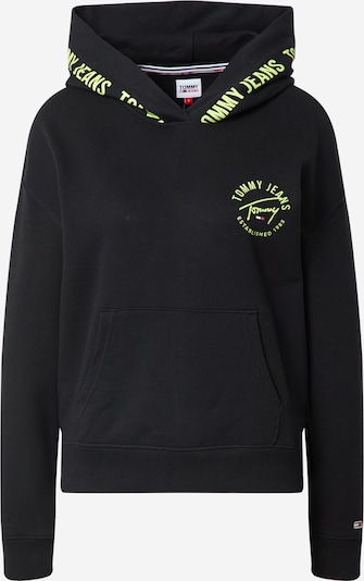 Tommy Jeans Sweatshirt in neongelb / schwarz, Produktansicht