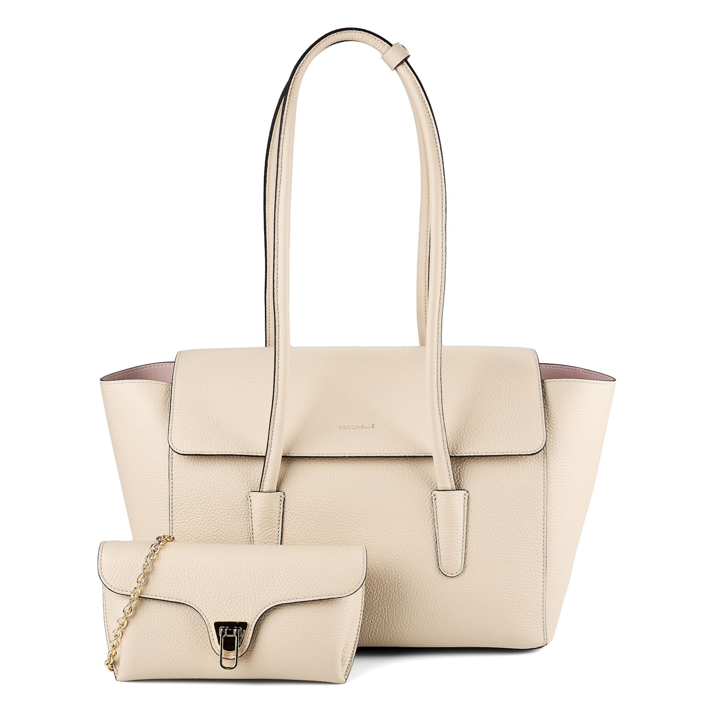 Sac bandoulière 'Beat' Coccinelle en beige : devant