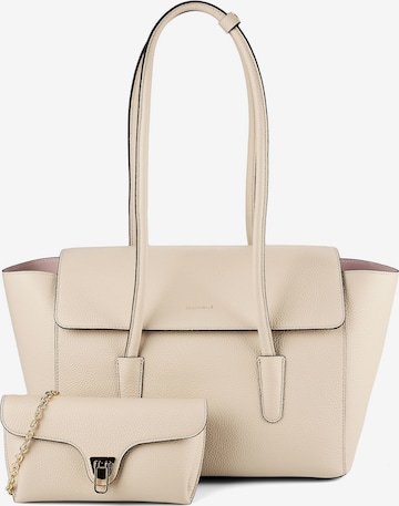 Coccinelle Shoulder Bag 'Beat' in Beige: front