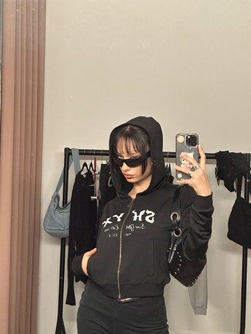 SHYX - Sudadera con cremallera en negro