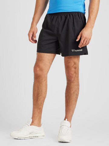 Hummel Regular Sports trousers in Black: front
