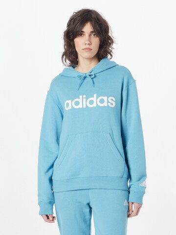 Felpa sportiva 'Essentials Linear' di ADIDAS SPORTSWEAR in blu: frontale