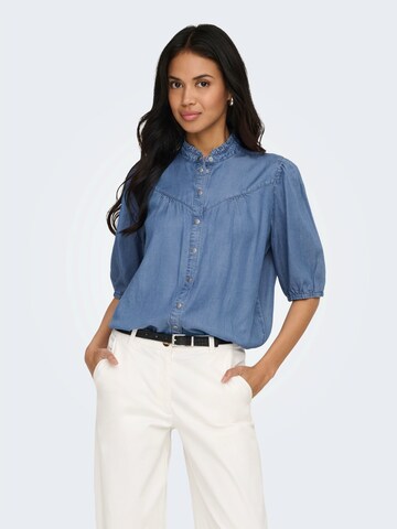 Chemisier 'ONLCharis' ONLY en bleu : devant