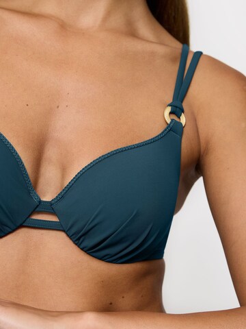 TRIUMPH Push-up Bügel-Bikini-Top ' Summer Twist ' in Blau