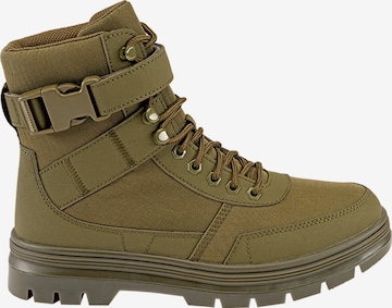 Bottines à lacets Brandit en vert : devant