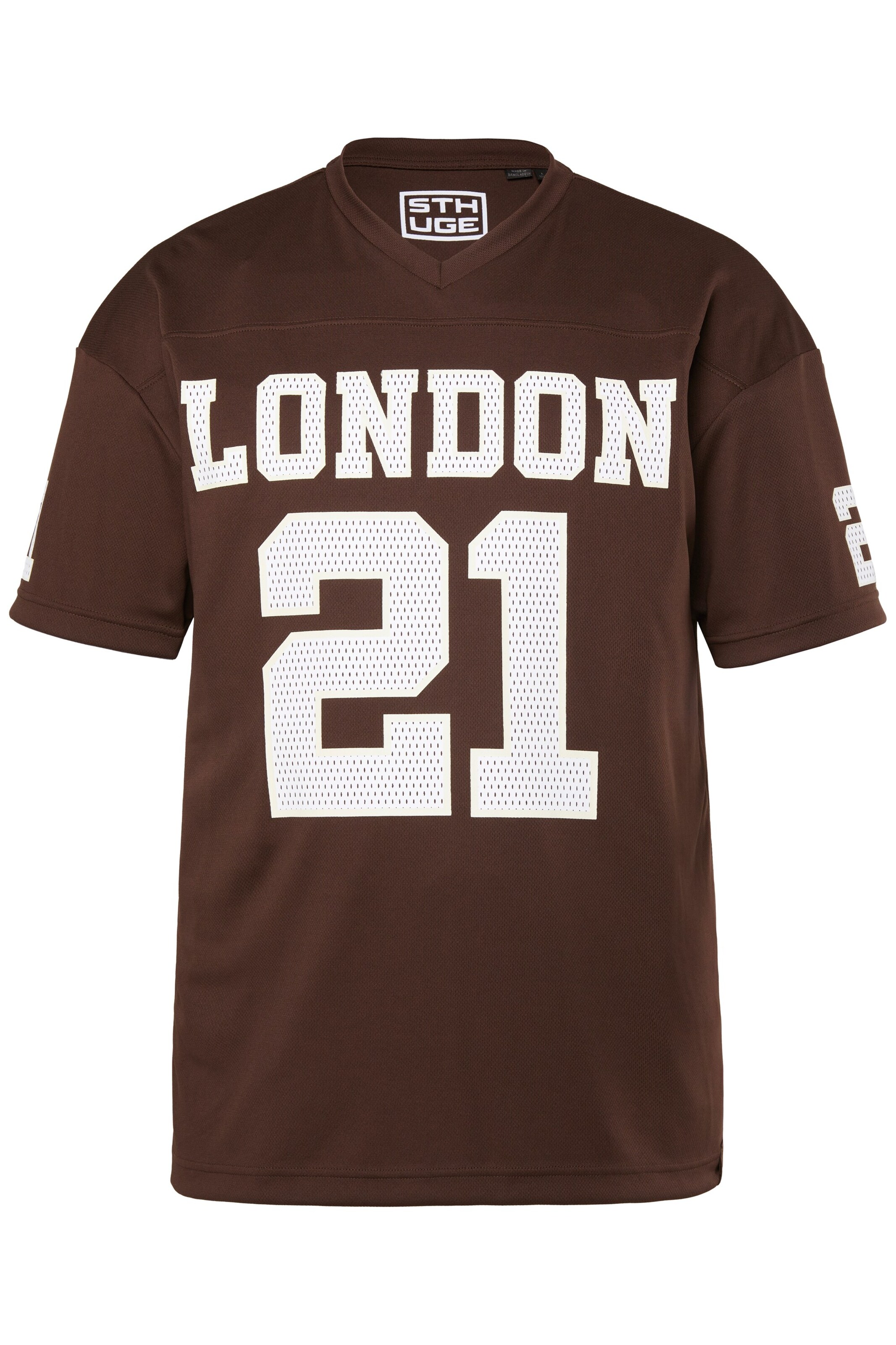 STHUGE Shirt in Bruin: voorkant