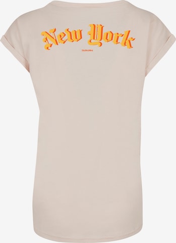 T-shirt 'New York' F4NT4STIC en beige : devant