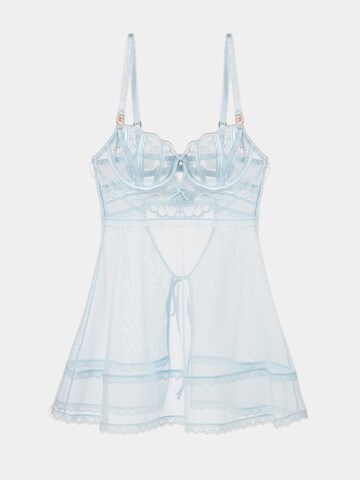 Gianna Bellucci Crotchless Lingerie 'Flavia' in Blue: front