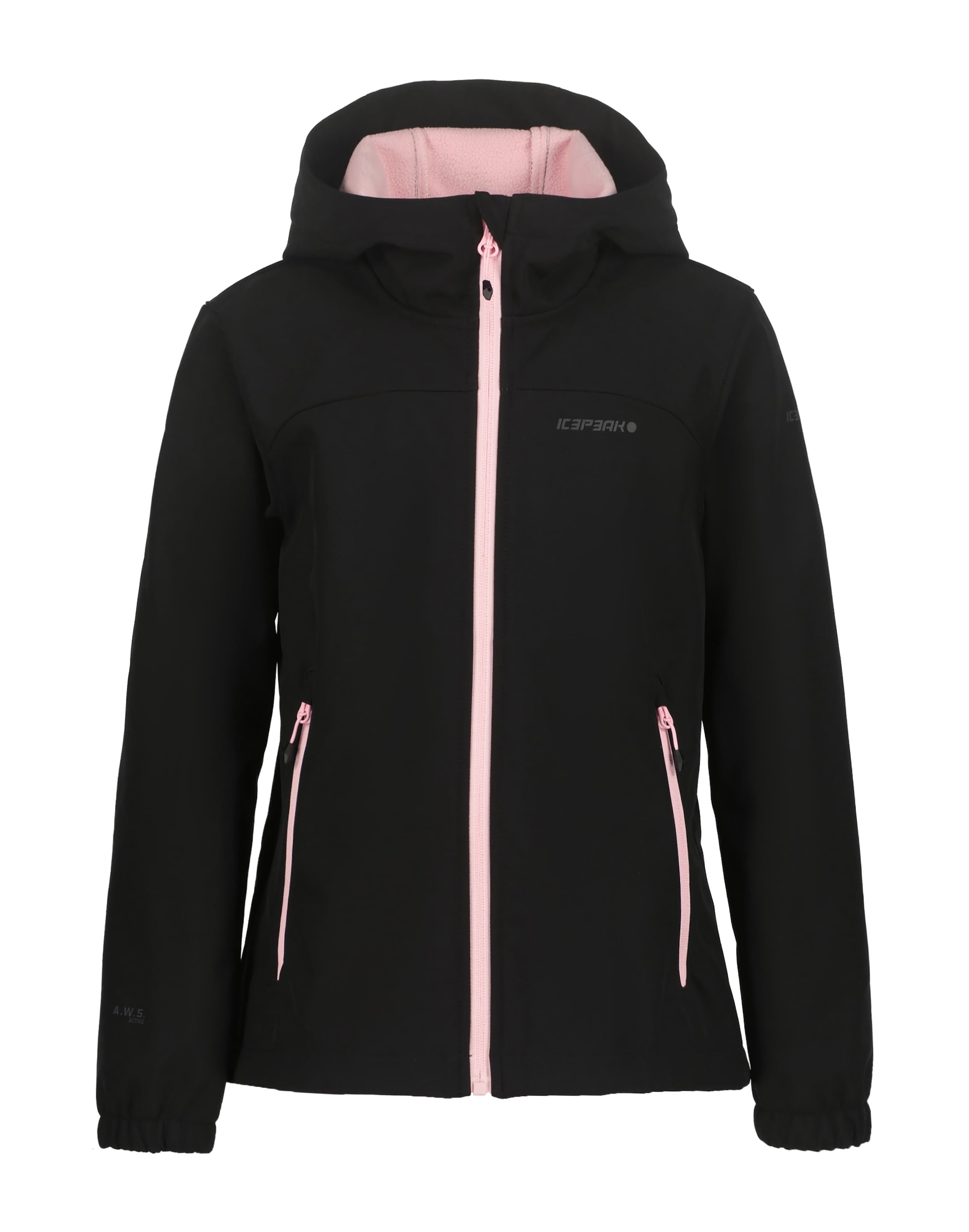 ICEPEAK Winter Jacket in Black: front