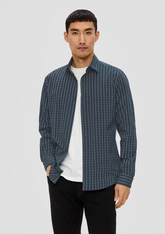 s.Oliver Regular fit Button Up Shirt in Blue: front