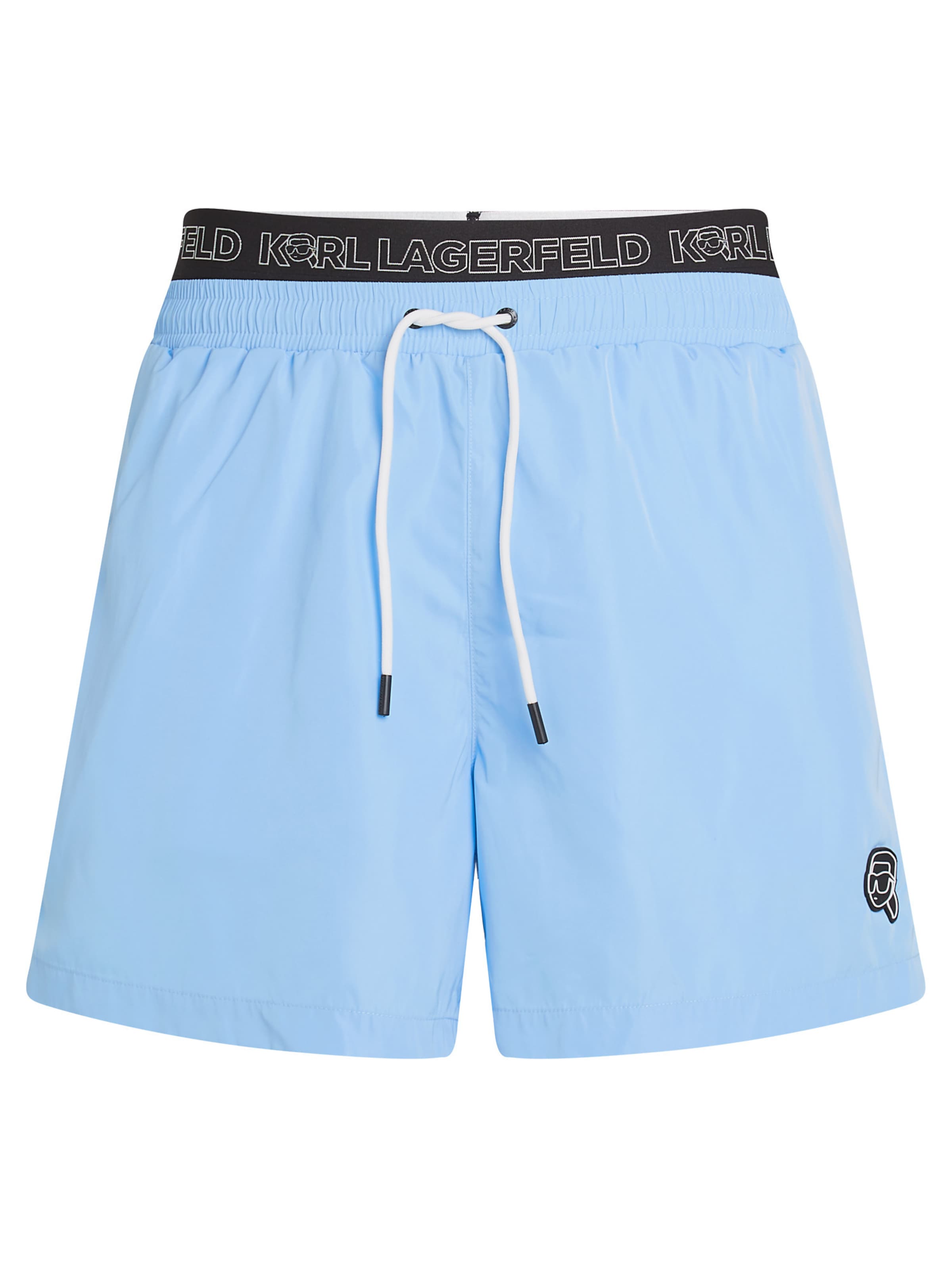 Karl Lagerfeld - Calções de banho 'Ikon' em azul: frente