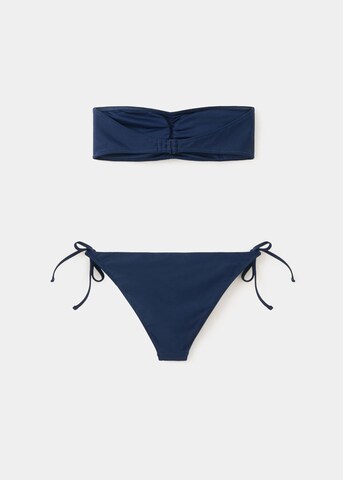 MANGO TEEN Bandeau Bikini 'Julieta' in Blue