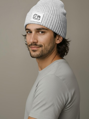 Neverless Beanie 'Kamera' in Grey