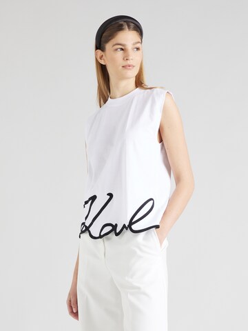 Karl Lagerfeld Τοπ σε λευκό: μπροστά
