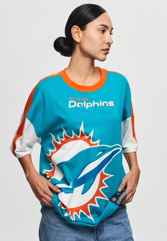 Recovered Shirt 'NFL Dolphins Miami Cut and Sew Oversized' in Blauw