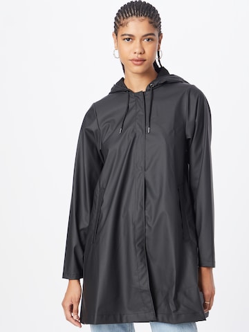 RAINS Ανοιξιάτικο και φθινοπωρινό παλτό σε μαύρο: μπροστά