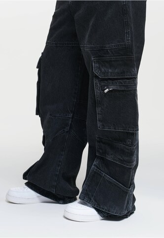 2Y Studios Loosefit Cargojeans 'Mara' in Schwarz