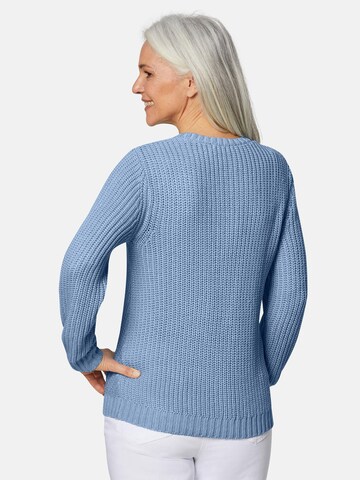 Goldner Pullover in Blau