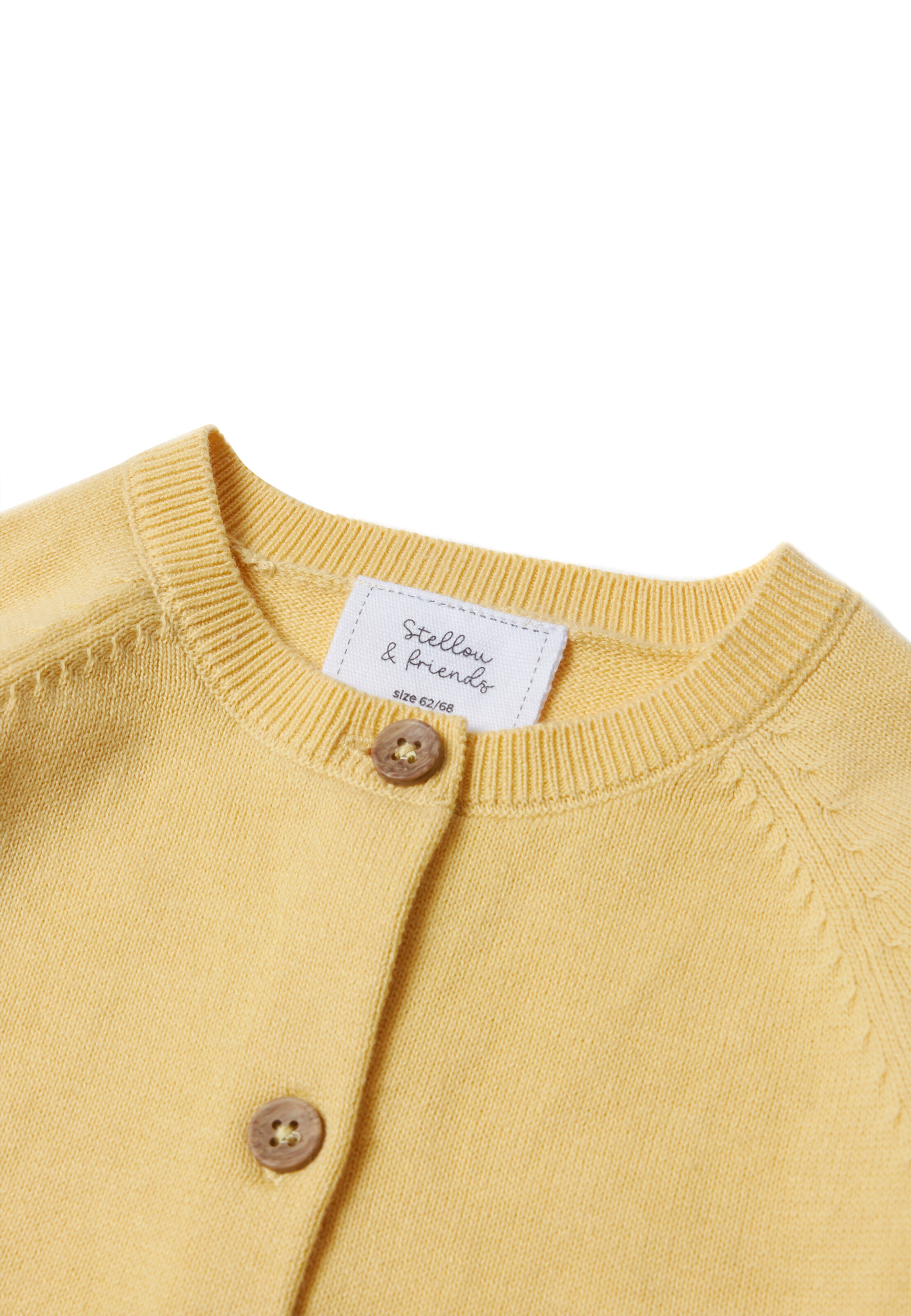 Stellou & Friends Gebreid vest in Geel