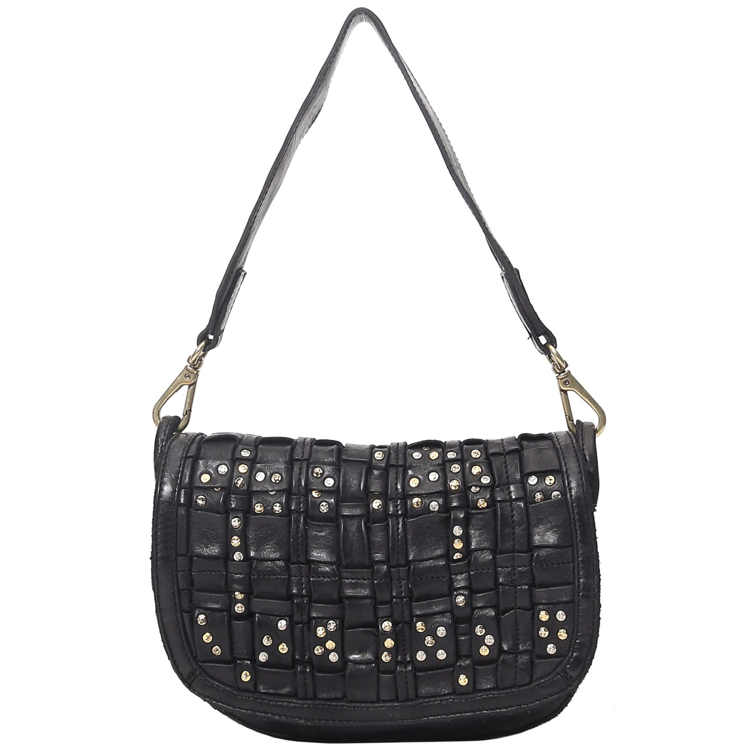 Borsa a spalla di Campomaggi in nero: frontale